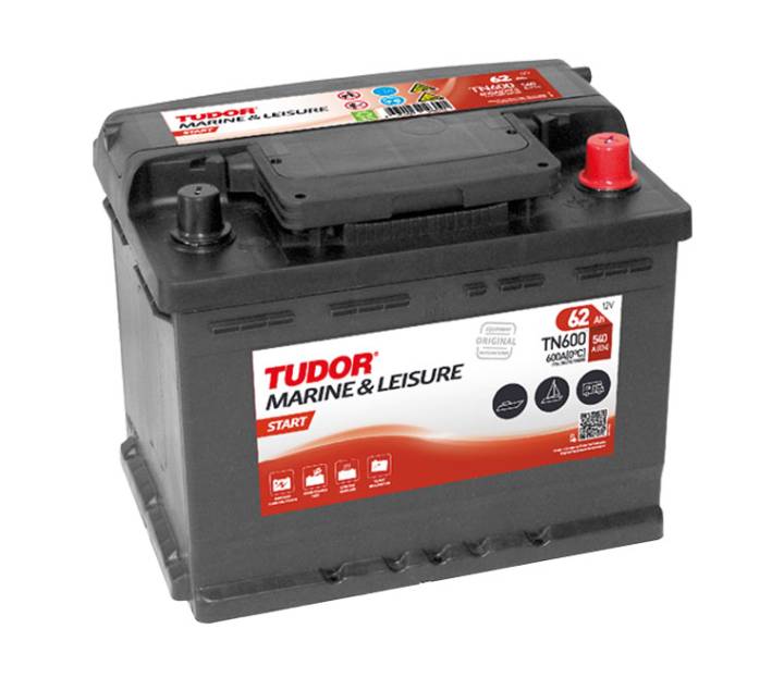 Tudor Startbatteri 62-74Ah i gruppen El & Installation / Strömförsörjning / Batterier hos Marinsystem (Tudor-start)