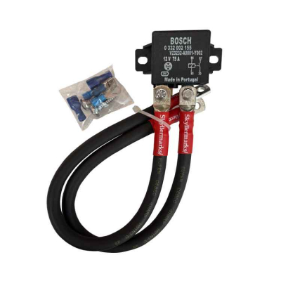 Skiljereläsats Med 25mm2 (35cm) Kablar 75Ah 12V