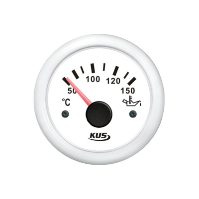 Oljetemperaturmätare Vit 50-150C 12/24V