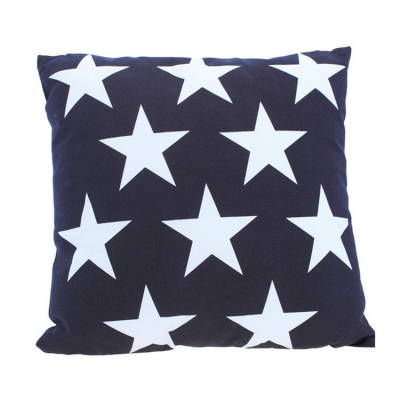 Kudde Modell Stjärnor Marinblå 40cm 100 % Bomull