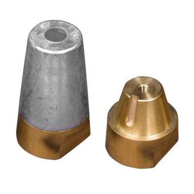 Axelanod Zink Med Mässingsmutter