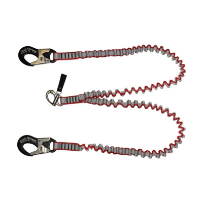 Elastisk Lina 2+2 m Med Svart Säkerhetskrok & Schackel