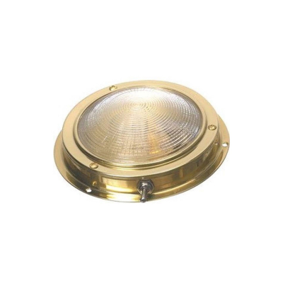 Taklampa Med On/Off Brytare Mässing 12V Ø110 mm