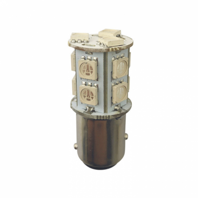 LED-Lanternlampa BAY15D 10-36Vdc Grön Ø19x43 mm 2-pack