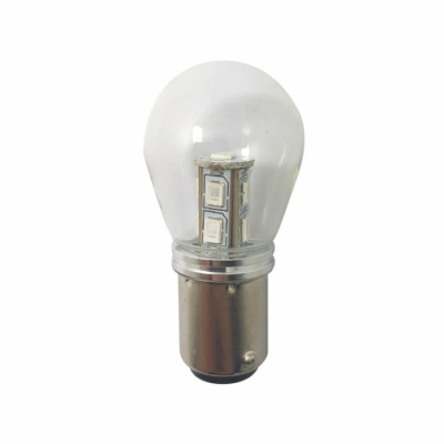 LED-Lanternlampa BAY15D 10-36Vdc Grön Ø25x48 mm 2-pack