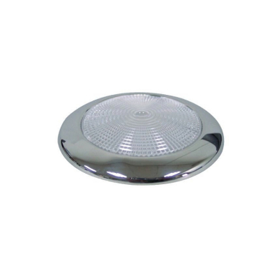 LED-Taklampa Rostfri Vit/Röd 12V Ø 94 mm