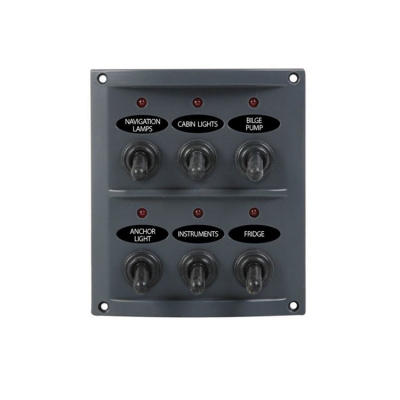 Elpanel Med 6 Kontakter & Lampor 15A