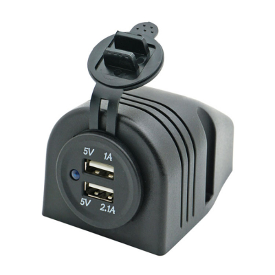 Utanpåliggande Dubbla USB-uttag 5V 1 Och 2,1Amp