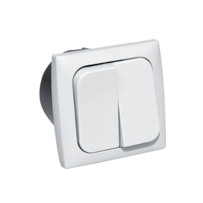 Dubbelbrytare För Inbyggnad Vit 220V