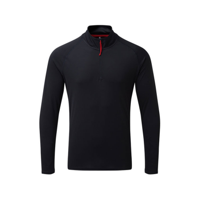 UV009 Men's UV Långärmad Zip T-shirt Navy