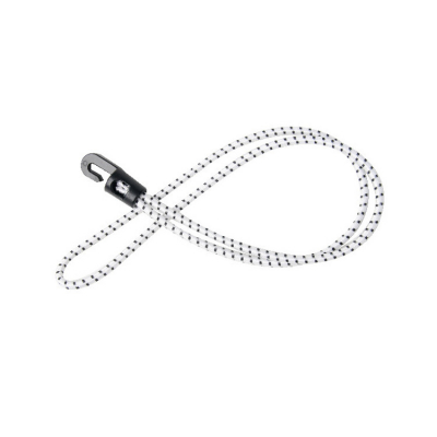Elastisk Lina Med Krok Vit Ø4 mm 50 cm 4-pack