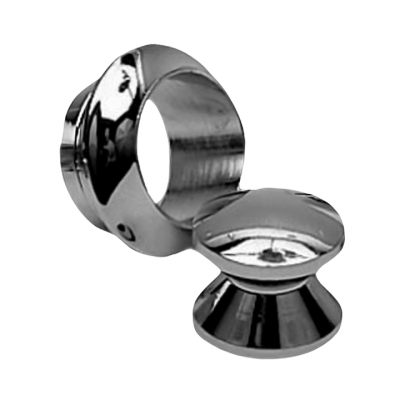 Knopp Till Trycklås  Förkromad Mässing Liten Modell