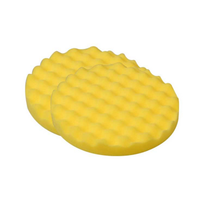 Polerrondell Rubbing Våfflad Gul 2-pack