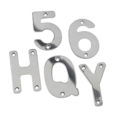 Bokstav Rostfri 75 mm För Teakskylt