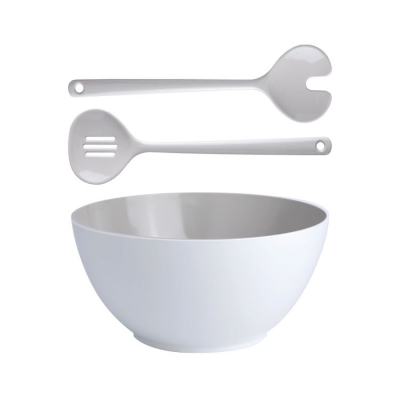MB Harmony Salladsskål & Salladsbestick Vit/Beige