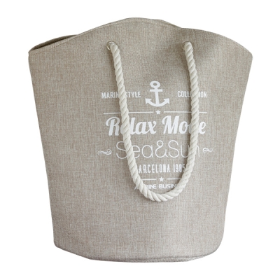 MB Bora Bora Strandväska Beige Ø30cm H45cm