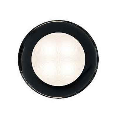 Flushbelysning 24V LED Svart Ø75mm Vitt Ljus