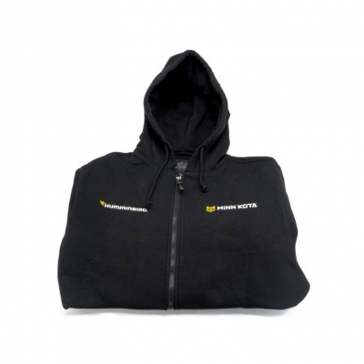 Hoodie Zip One Boat Network Svart