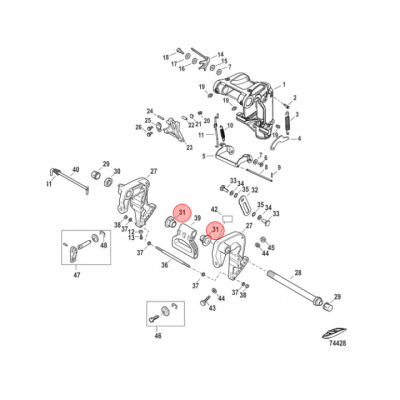 Bussning Mercury 9.9-50 hk (8537435)