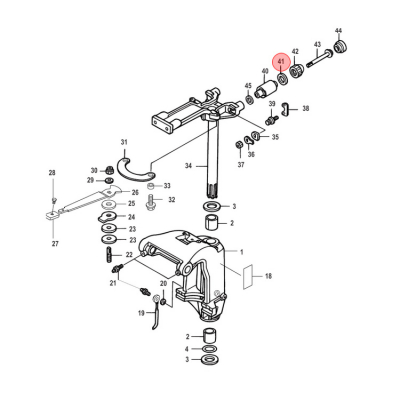 Bricka Övre Motorbussning Mercury 25-30 hk (853772003)