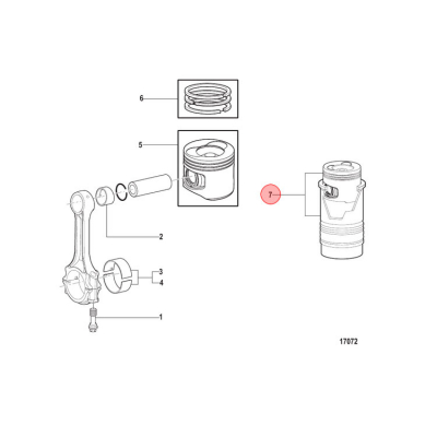 Liner/Piston Kit Mercruiser (879172216)