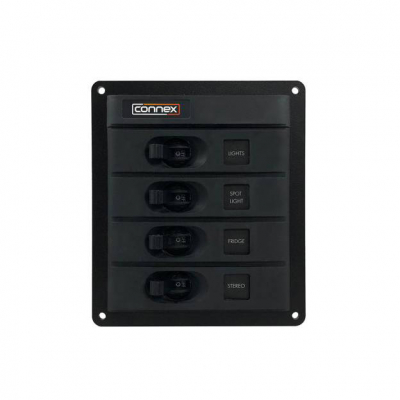 Automatsäkringspanel 4 Brytare