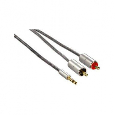 Kabel 2 m (hane) 3.5 mm 2xRCA