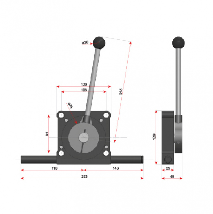 Reglage Vänster 150mm Slag