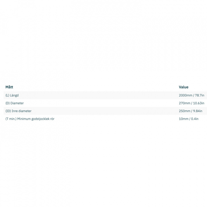 Trumma Aluminium Ø 250x10x2000mm (6082-T6)