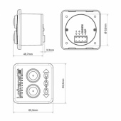 Kontakt Upp/Ner Med LED Svart Kontakt Upp/Ner Med LED Svart