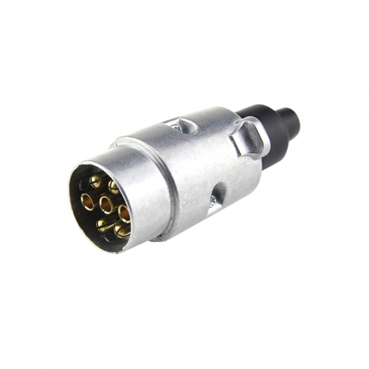 Kraftig Zink-Trailerkontakt Hane 7-Polig 12V