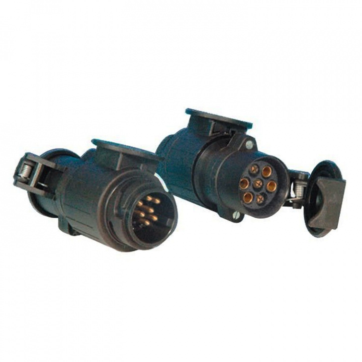 Traileradapter-kontakt Bil 7-polig Trailer 13-polig