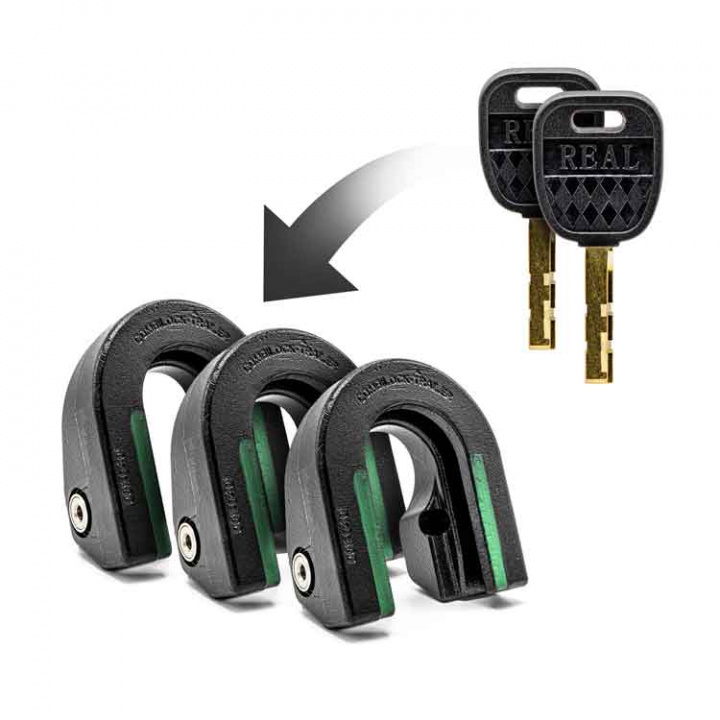 Trailerlås Med Lika Nycklar