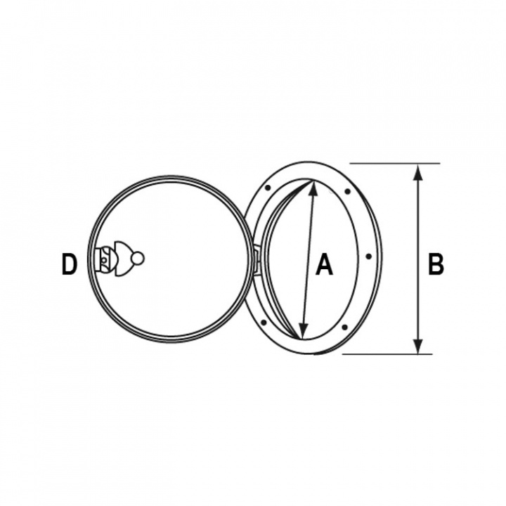 Inspektionslucka Rund Grå