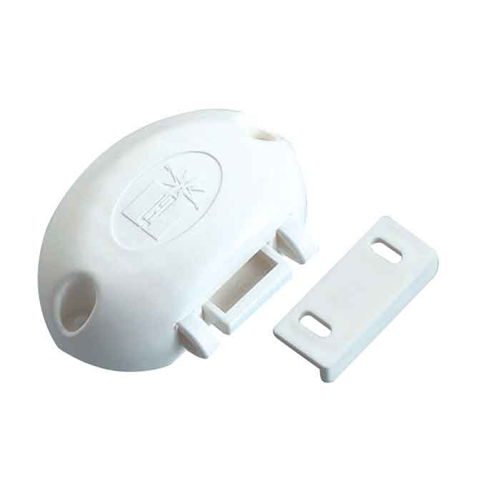 Skåplås Med Antivibration - Vit 70x45x20mm