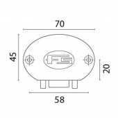 Skåplås Med Antivibration - Vit 70x45x20mm Skåplås Med Antivibration - Vit 70x45x20mm