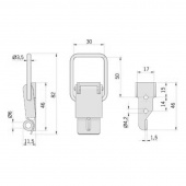 Excenterlås Rostfritt Utan Låsbeslag - 82x30 mm Excenterlås Rostfritt Utan Låsbeslag - 82x30 mm