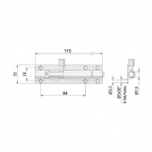 Skjutregel Förkromad Mässing 100+13 mm Skjutregel Förkromad Mässing 100+13 mm
