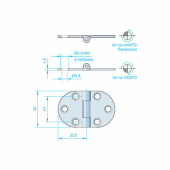 Gångjärn 47x30 mm Gångjärn 47x30 mm