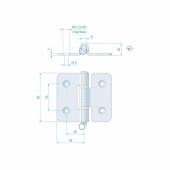 Gångjärn 92x82 mm Gångjärn 92x82 mm