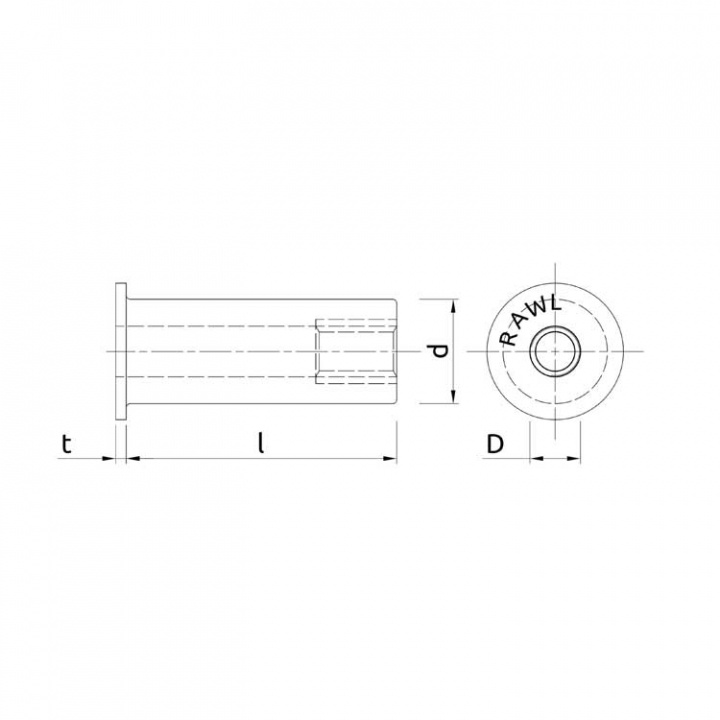 Rawlnut Expanderplugg Gummi