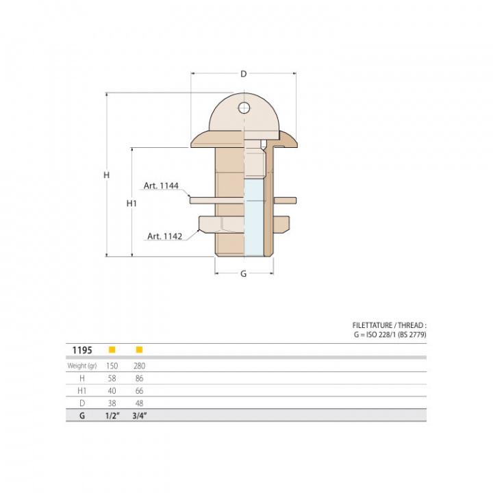 Bottenplugg Mässing