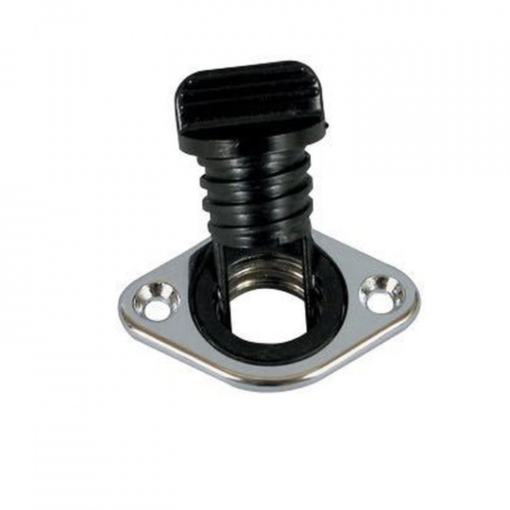 Dräneringsventil Förkromad 34x50 mm