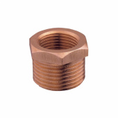 Bronsnippelmuff Med Utv/Invändig Gänga Bronsnippelmuff Med Utv/Invändig Gänga