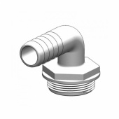 Vinklad Slangkoppling 90° Inkl Packning Vit Vinklad Slangkoppling 90° Inkl Packning Vit