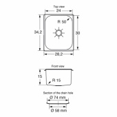 Vask Till Pentry 28,2 x 34,2 Vask Till Pentry 28,2 x 34,2