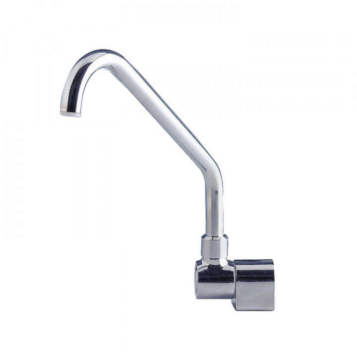 Enkel Kran Till Fotpump Hög Förkromad