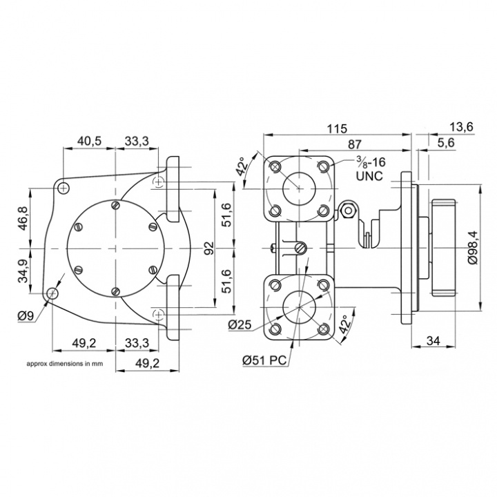 Pump brz flg 040 3/4