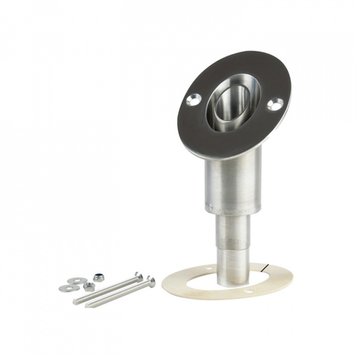 Skrovgenomföring Vinklad Rostfri