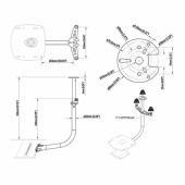 PowerTower Stången För 2 VHF-antenner & 1 Lanterna PowerTower Stången För 2 VHF-antenner & 1 Lanterna